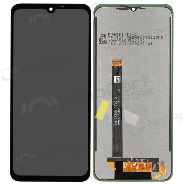 Ekranas Samsung G736 Xcover 6 Pro 2022 su lietimui jautriu stikliuku mustad originaalne (service pack)