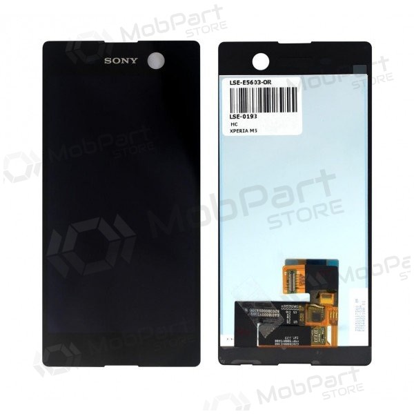 Sony E5603 Xperia M5 / E5606 / E5633 / E5653 / E5663 ekraan (mustad) - Premium