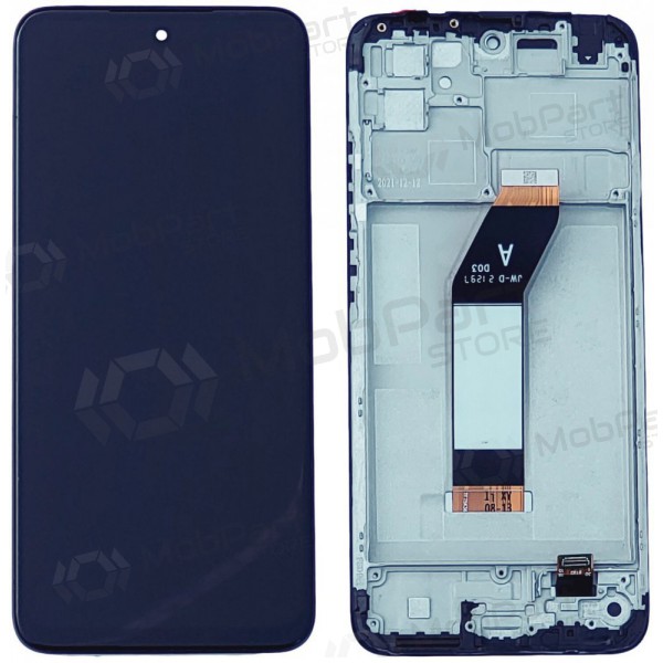 Xiaomi Redmi 10 2022 ekraan (mustad) (koos raamiga) (originaalne)