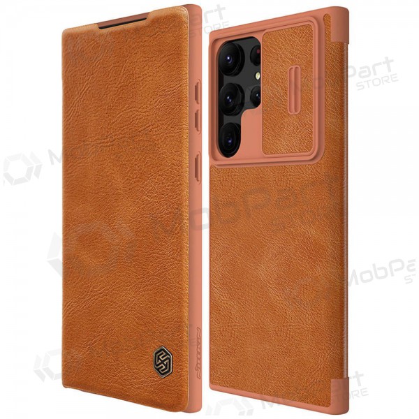 Ümbris / kaaned Nillkin Qin Leather Samsung A346 A34 5G pruun