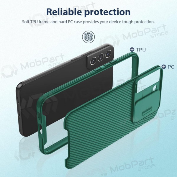 Samsung Galaxy S24 Plus ümbris „Nillkin CamShield Pro“ (roheline)