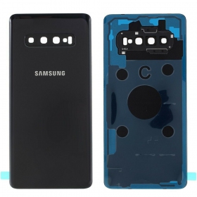 Samsung G975 Galaxy S10 Plus patareipesade kaas (tagakaas) mustad (Prism Black) (kasutatud grade A, originaalne)