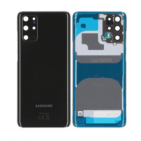 Samsung G985 / G986 Galaxy S20 Plus patareipesade kaas (tagakaas) mustad (Cosmic Black) (kasutatud grade B, originaalne)