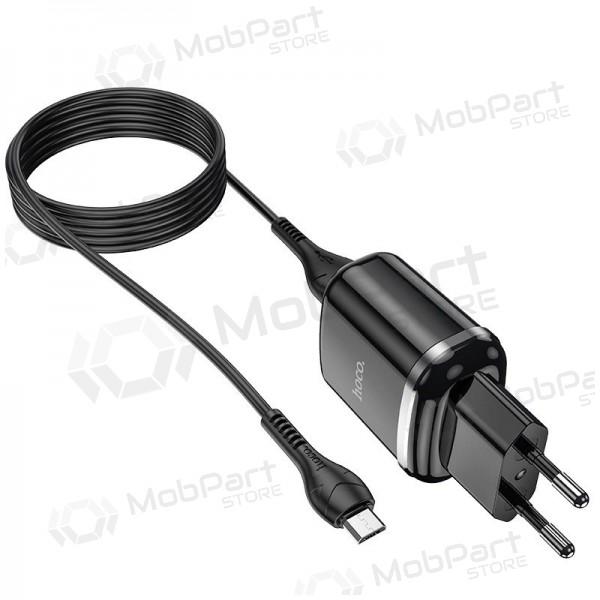 Laadija Hoco N4 + microUSB (2.4A) (mustad)