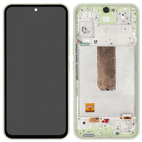 Ekranas Samsung A546 A54 5G 2023 su lietimui jautriu stikliuku ja rėmeliu Lime originaalne (service pack)