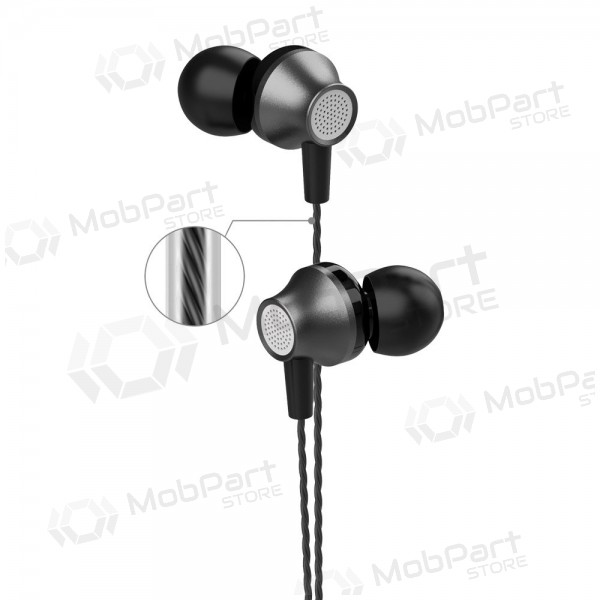 Vabakäeseadmega Devia Metal In-Ear 3,5mm (must)