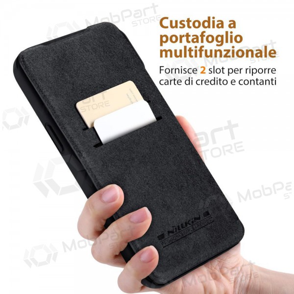 Apple iPhone 14 Pro ümbris „Nillkin Leather“ (mustad)