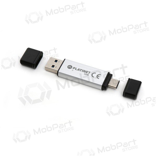 Mälu Platinet 32GB OTG USB 3.0 + Type-C (hõbedane)