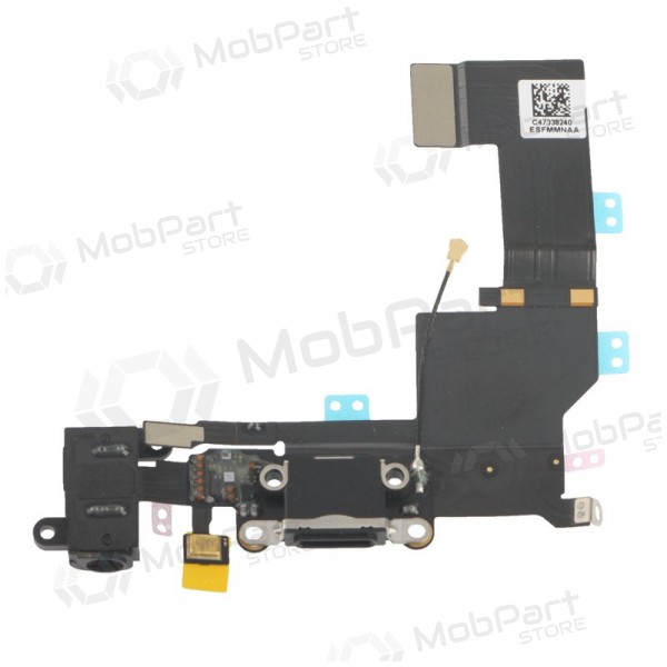 Apple iPhone 5S laadimispesa ja mikrofoni liides (laadimisliides) (must)