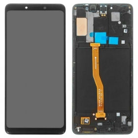 Samsung A920F Galaxy A9 (2018) ekraan (mustad) (koos raamiga) (service pack) (originaalne)