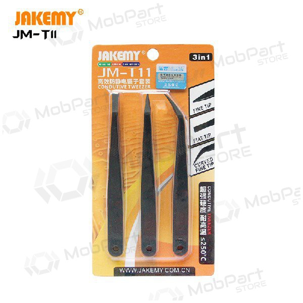 Metallist antistaatiline pintset Jakemy JM-T11 ESD (3tk )