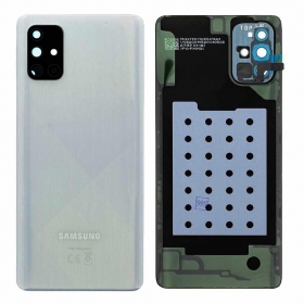 Samsung A715 Galaxy A71 2020 patareipesade kaas (tagakaas) hõbedased (Prism Crush Silver) (kasutatud grade C, originaalne)