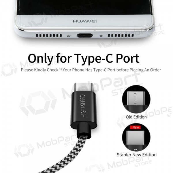 USB kaabel Dux Ducis K-ONE Type-C FastCharging 1.0m