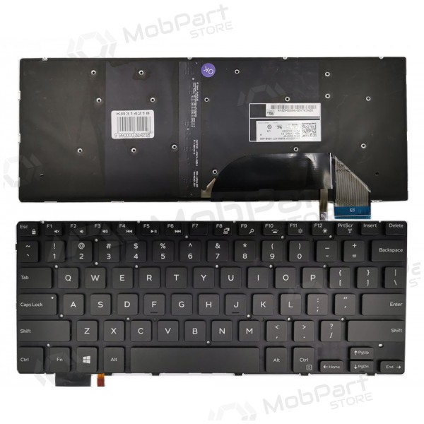 DELL Inspiron: 15 7558, 7568, XPS 15 9550, 9560 klaviatuur (koos valgustusega)