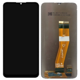 Ekranas Samsung A025G A02s 2020 su lietimui jautriu stikliuku mustad originaalne (service pack)