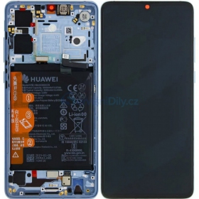 Huawei P30 (new version 2021) ekraan (Breathing Crystal) (koos raamiga ja patarei / aku) (service pack) (originaalne)