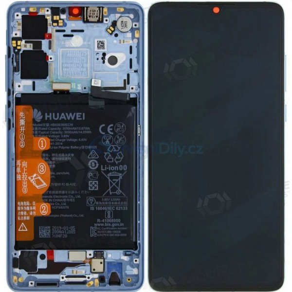 Huawei P30 (new version 2021) ekraan (Breathing Crystal) (koos raamiga ja patarei / aku) (service pack) (originaalne)