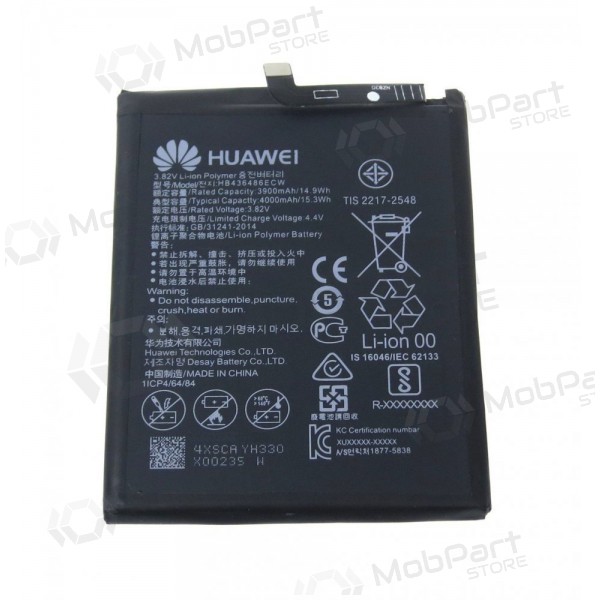 Huawei Mate 10 / Mate 10 Pro / Mate 20 / P20 Pro / Honor View 20 (HB436486ECW) patarei / aku (4000mAh) (service pack) (originaalne)