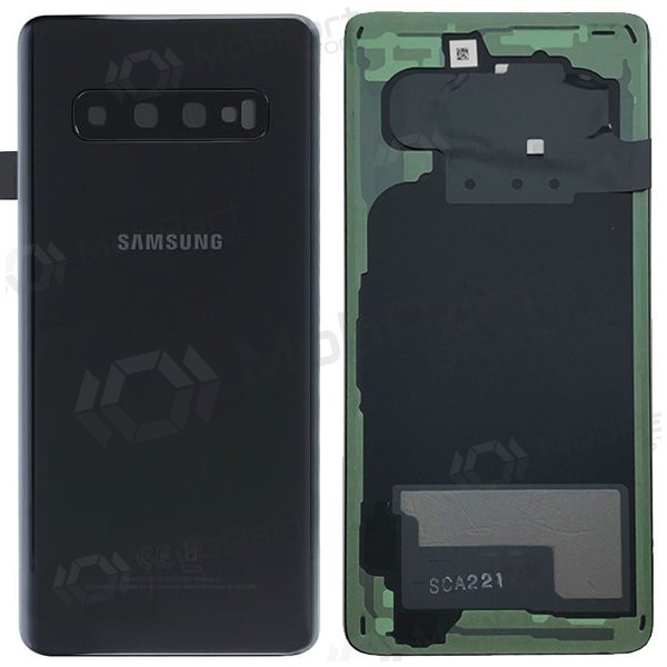 Samsung G973 Galaxy S10 patareipesade kaas (tagakaas) mustad (Prism Black) (kasutatud grade B, originaalne)