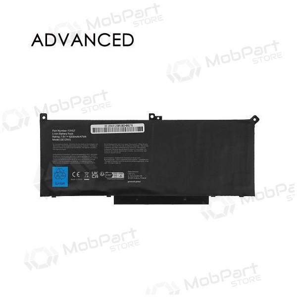 DELL F3YGT, 7200mAh sülearvuti aku, Advanced