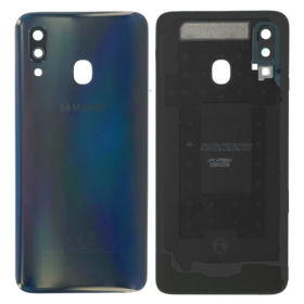 Samsung A405 Galaxy A40 2019 patareipesade kaas (tagakaas) (mustad) (kasutatud grade B, originaalne)