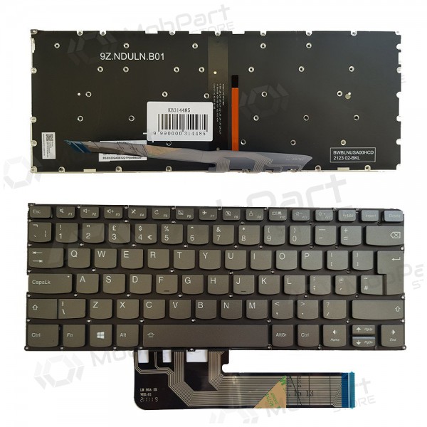 Lenovo Yoga 730-13IKB, 730-15IKB klaviatuur (UK) (koos valgustusega)