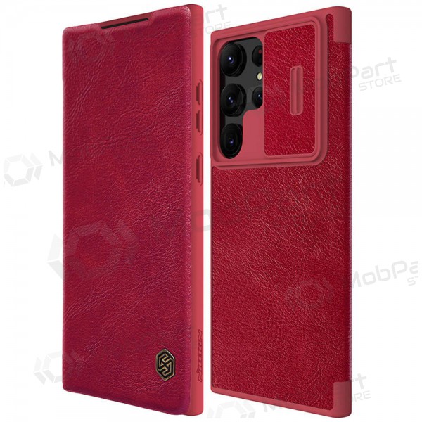 Ümbris / kaaned Nillkin Qin Leather Samsung A346 A34 5G punane