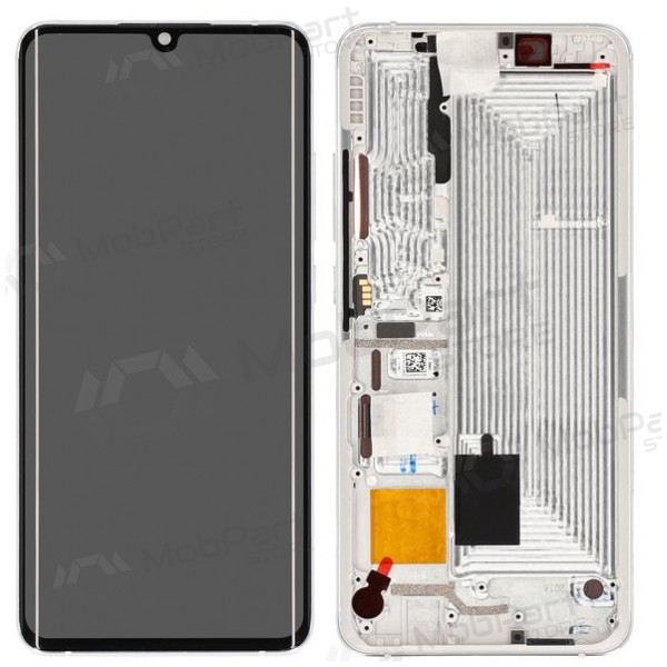 Xiaomi Mi Note 10 / Mi Note 10 Pro / Mi Note 10 Lite ekraan (valged) (koos raamiga) (service pack) (originaalne)