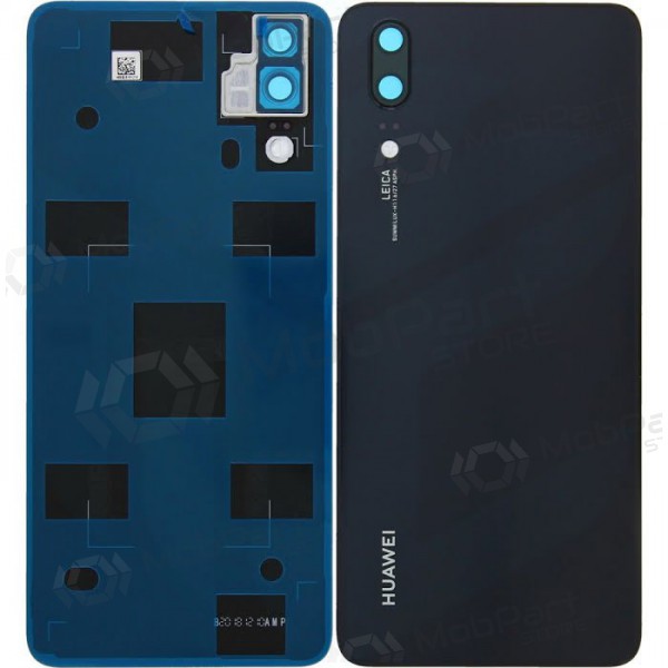 Huawei P20 patareipesade kaas (tagakaas) (mustad) (service pack) (originaalne)