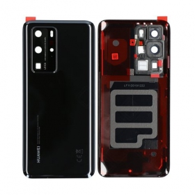 Huawei P40 Pro patareipesade kaas (tagakaas) (mustad) (kasutatud grade C, originaalne)