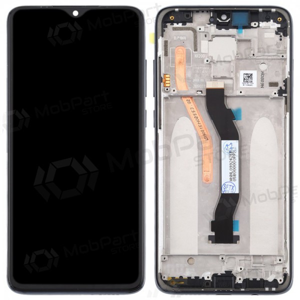 Xiaomi Redmi Note 8 Pro ekraan (mustad) (koos raamiga) (originaalne)