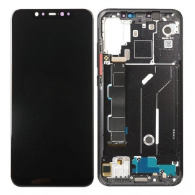 Xiaomi Mi 8 ekraan (mustad) (koos raamiga) (originaalne)