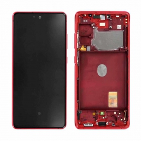 Samsung G780F Galaxy S20 FE ekraan punane (Cloud Red) (koos raamiga) (service pack) (originaalne)